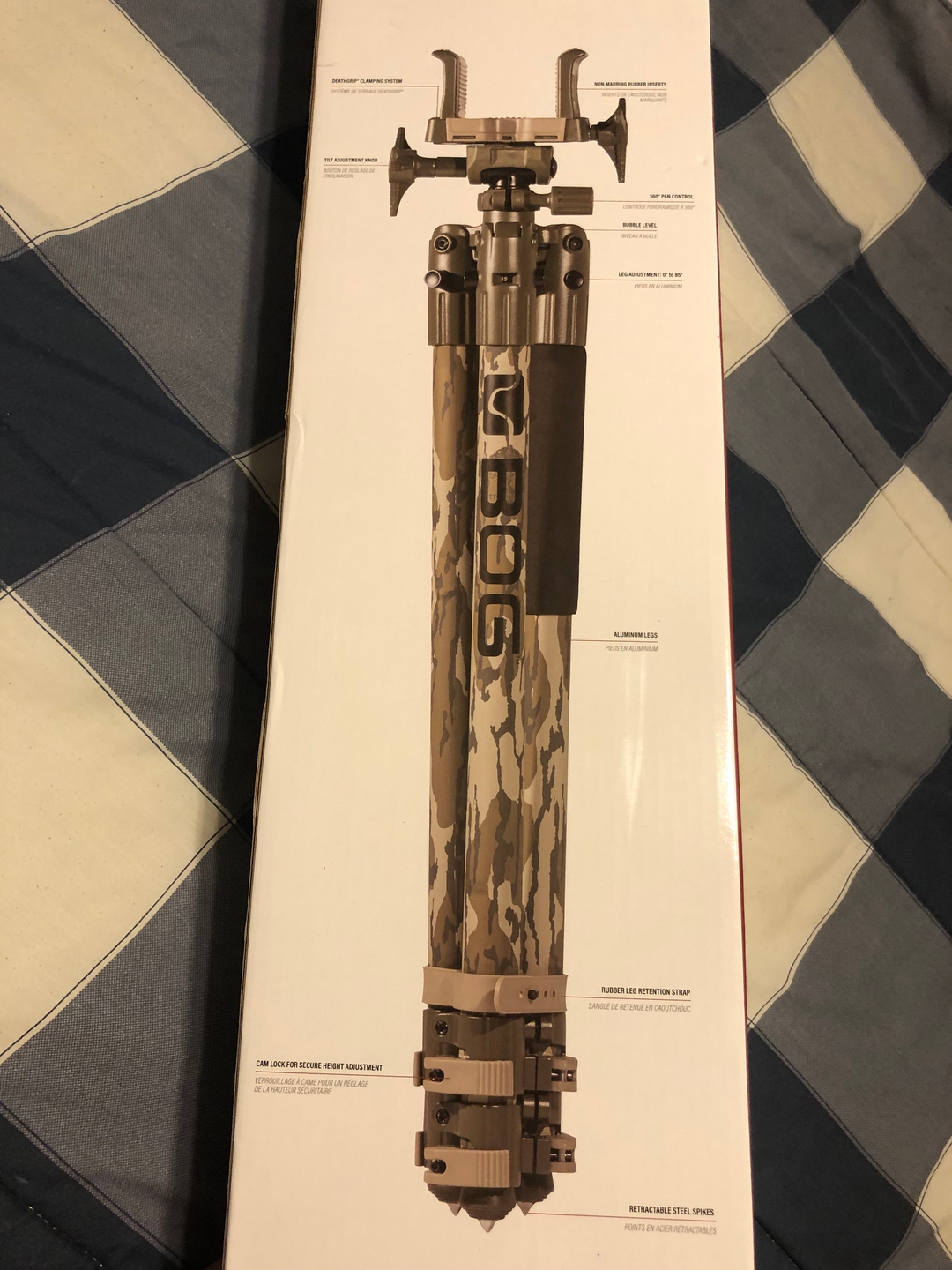 BNIB! CAMO Tripod - Bog-Pod BOGgear Deathgrip Clamping Shooting Tripod - Mossy Oak Bottomland Camo model - 6 - 1732715350327_IMG_7152