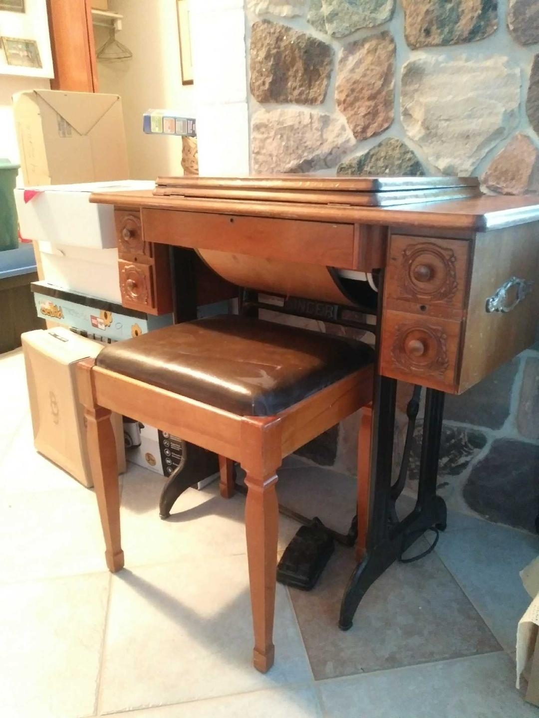 Singer Sewing Machine - 2 - 1735845116594_Sewing machine with stool