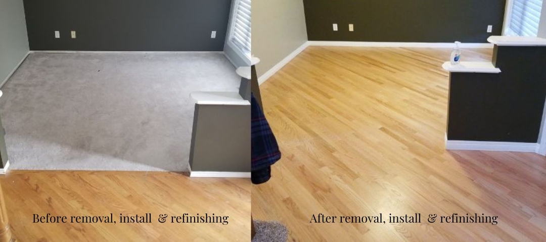 Hardwood Floor Refinishing, Flooring Installtion - 7 - 1736185270985_Before & After (slider 3)