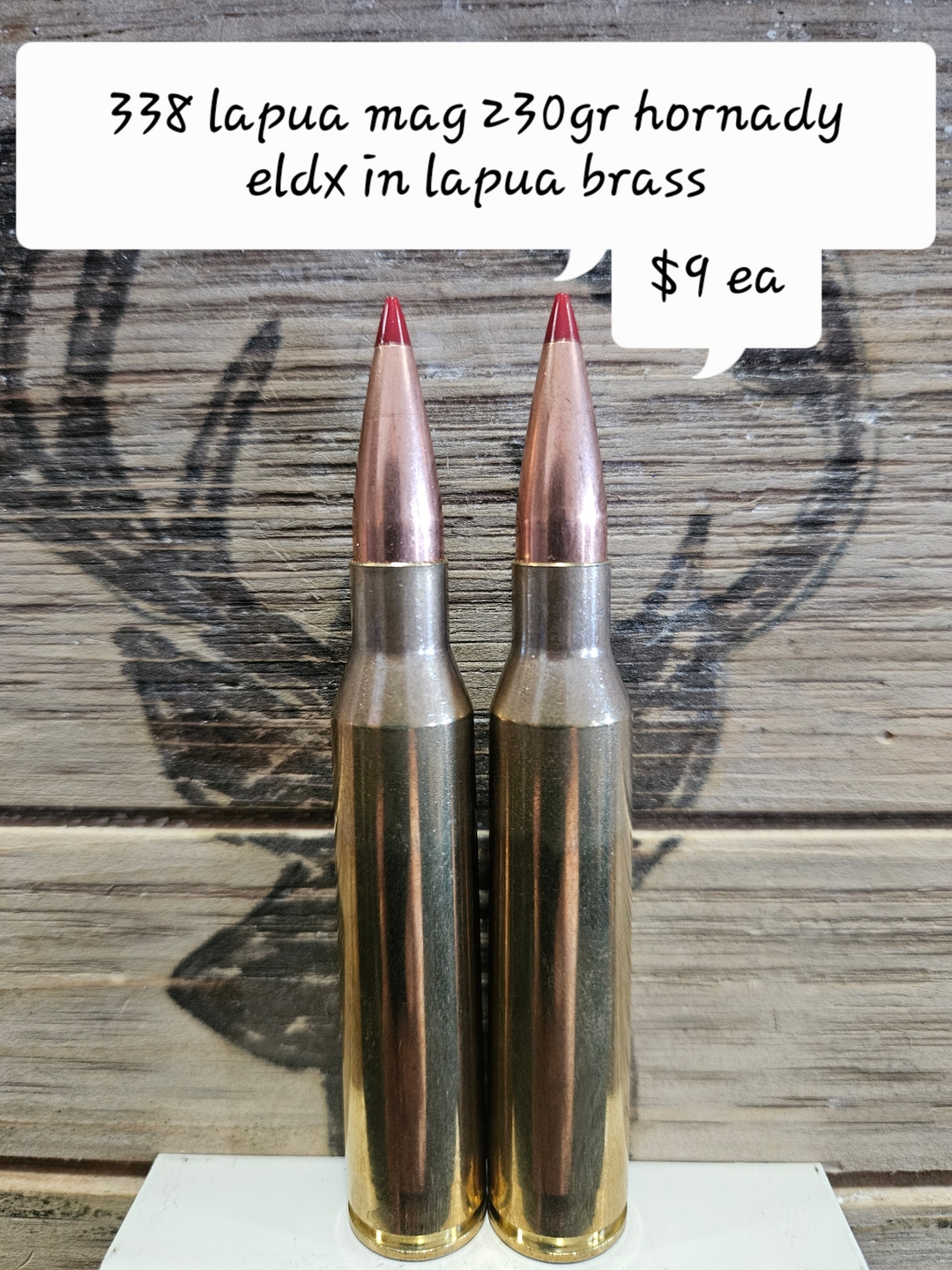 F/s 338 lapua mag 230gr hornady eldx in lapua brass. - 1 - 1737240539440_1000017688