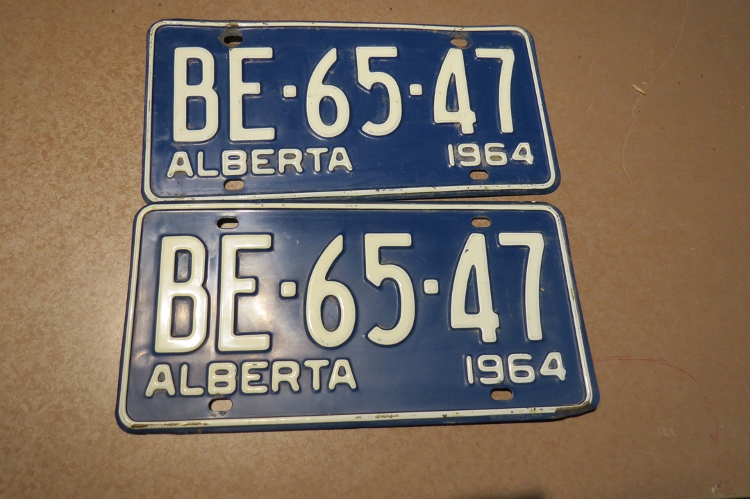 Matching 1964 Alberta licence plats  - 1 - 1737242477240_IMG_2266