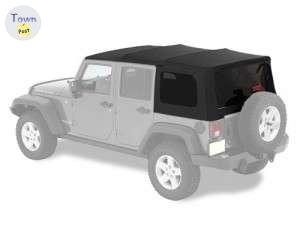 2013 Jeep Wrangler Black Soft Top Kit with Side Mirrors OEM like new OFFERS - 6 - 614829-1634613172_4