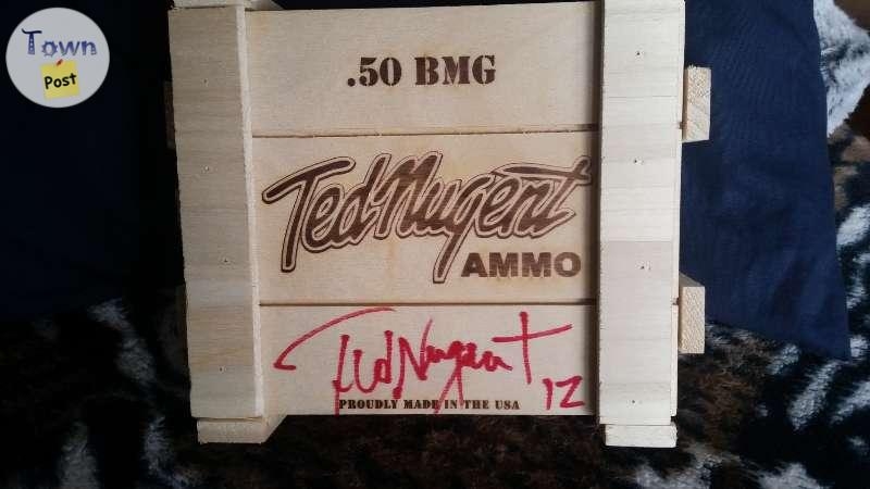 Ted Nugent autographed ammo 50 bmg - 1 - 711403-1651184350