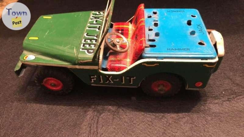 Tin Litho Friction toy Fix it jeep - 1 - 719373-1652507683