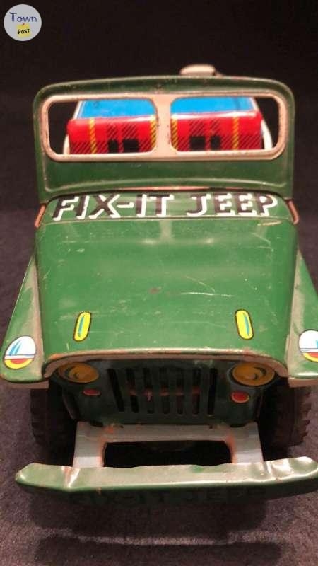 Tin Litho Friction toy Fix it jeep - 2 - 719373-1652507683_0