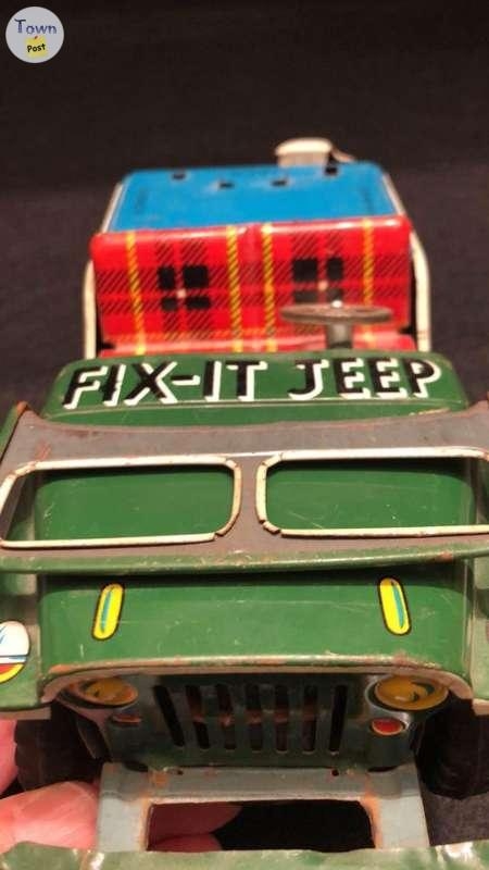 Tin Litho Friction toy Fix it jeep - 9 - 719373-1652507683_7