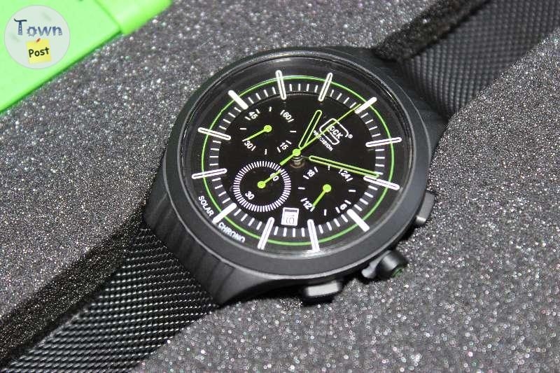 Glock. Authentic Glock Limited Edition Precision 35th Anniversary Titanium Solar Chronograph Watch - 2 - 847821-1676128963_0