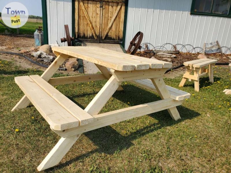 Kids Wooden Picnic Table - 3 - 903120-1684452704_1