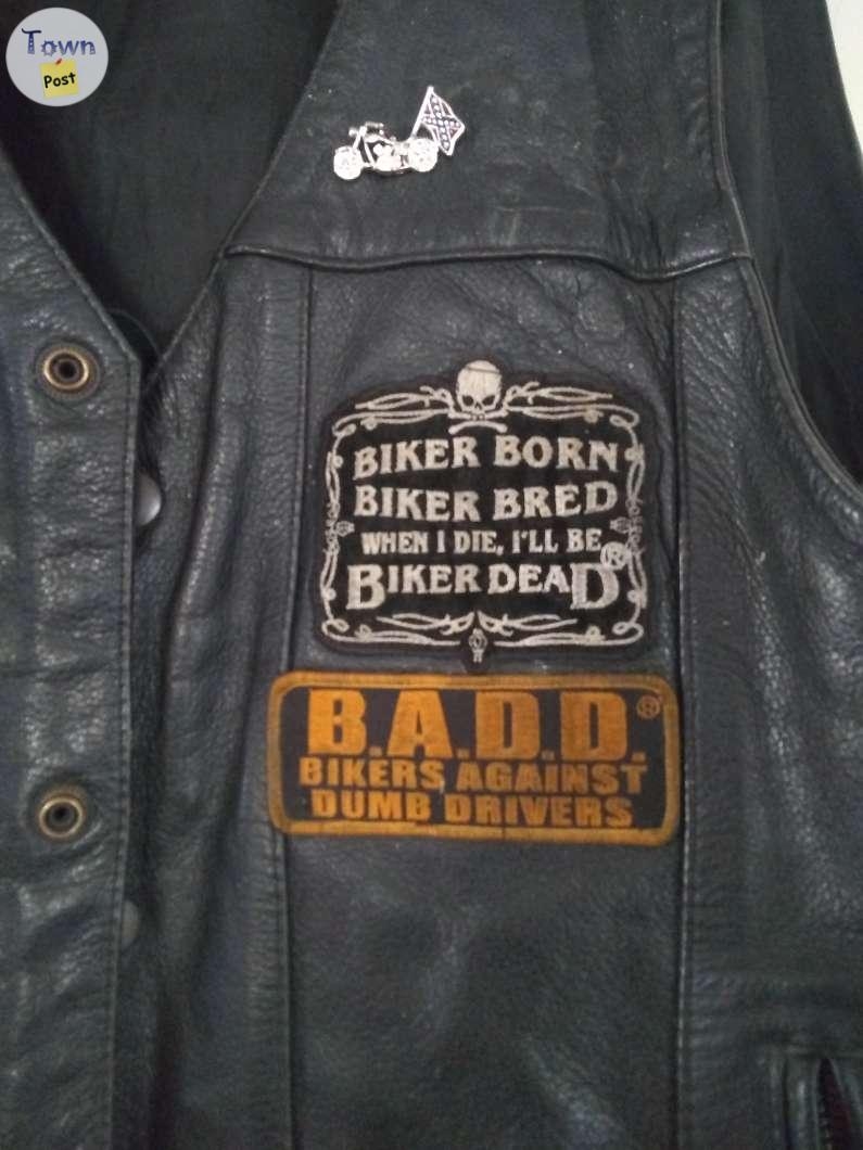 Biker vest with patches - 2 - 954030-1696789627_0