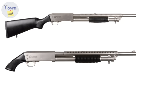 EGE ARMS PA37 Black-Nickel pump action 12 gauge shotgun with extra pistol grip and choke kit, PA37-blknickel - 2 - 966619-1699558134_0