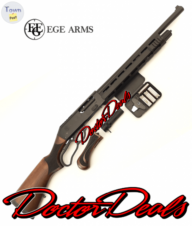 EGE ARMS LV12 Walnut-Black lever action 12 gauge tactical shotgun with extra pistol grip and choke kit, LV12-TACT-Walnut - 1 - 966668-1699568277