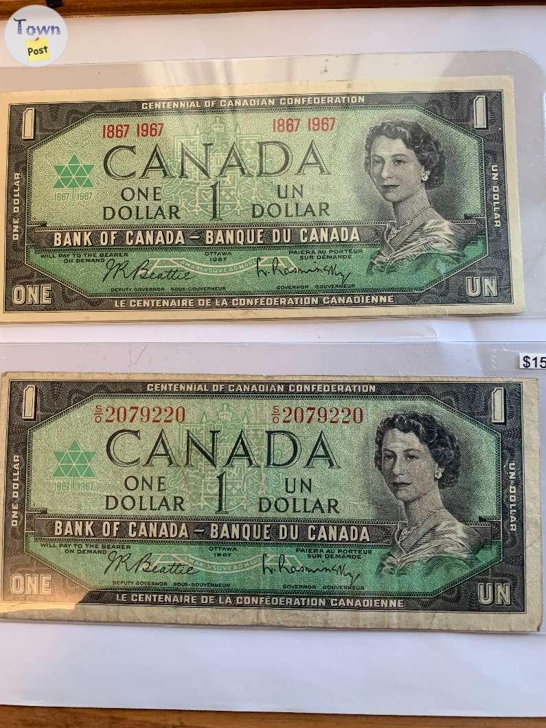 Centennal 1967 $1.00 Bank Notes - 1 - 978043-1701624277