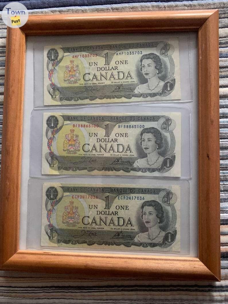 3- 1973 Canadian $1.00 Bank Notes - 1 - 978049-1701624674