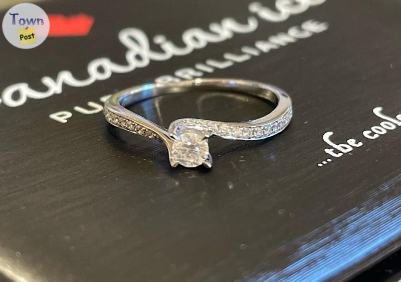 Diamond and 14K white Gold Engagement Ring - 1 - 989629-1704331589