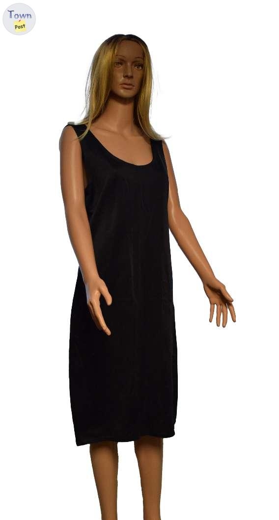 Little Black Sleeveless Dress - 1 - 1007748-1708369943