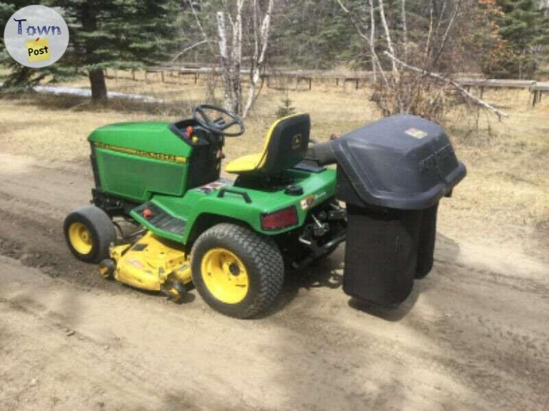 John Deere 48 inch 3 blade PTO driven mower deck & John Deere POWER FLOW rear bagger - 1 - 409921-1708840256