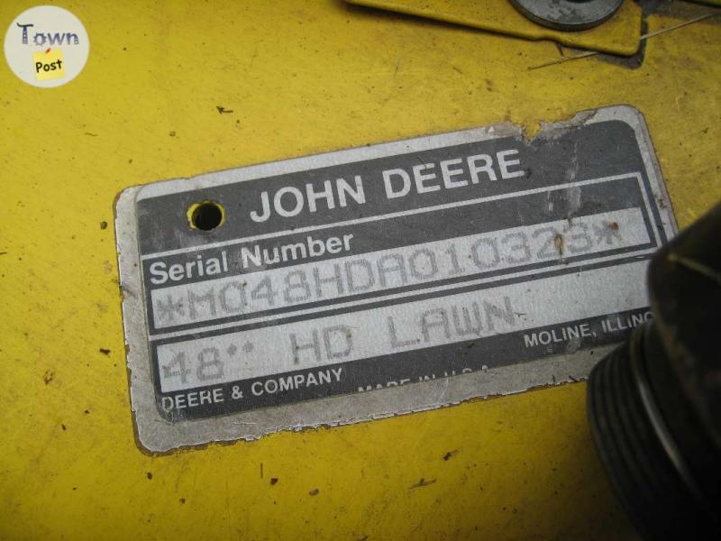 John Deere 48 inch 3 blade PTO driven mower deck & John Deere POWER FLOW rear bagger - 8 - 409921-1708840256_6