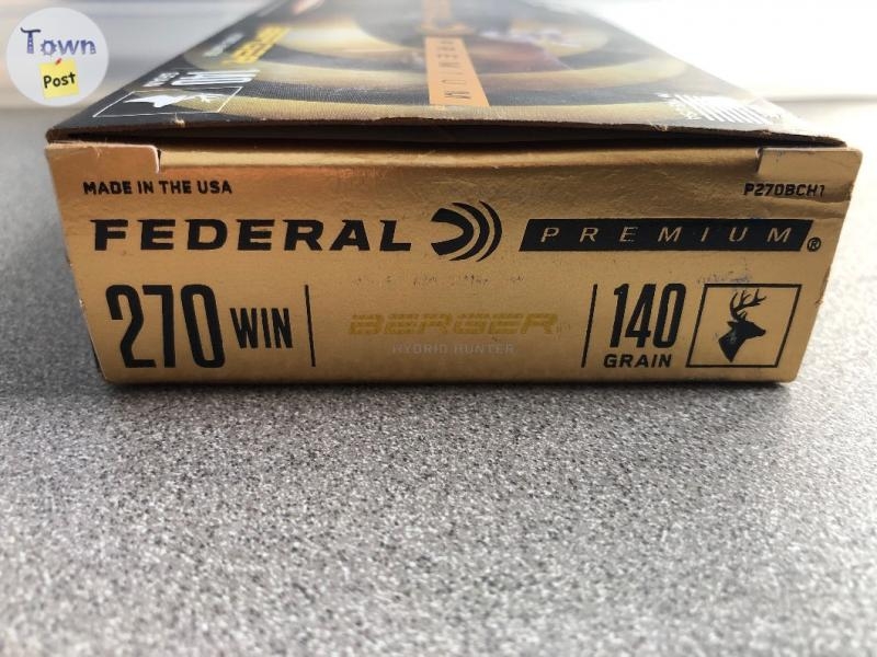 Federal Premium 270 Win, Berger Hybrid Hunter, 140gr Ammunition, 20rd box - 3 - 1024181-1711667029_0