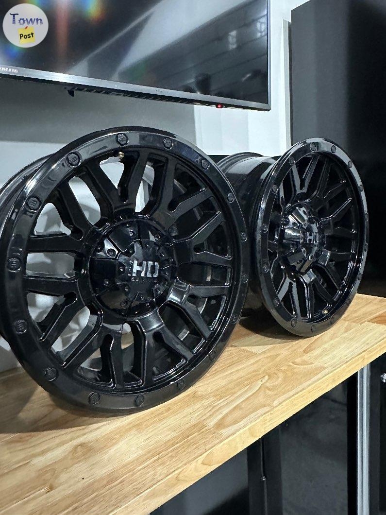 LIKE NEW: High Gloss Black, FAST HD SERIES MENACE 17" RIMS - 6 - 1026071-1712152476_4