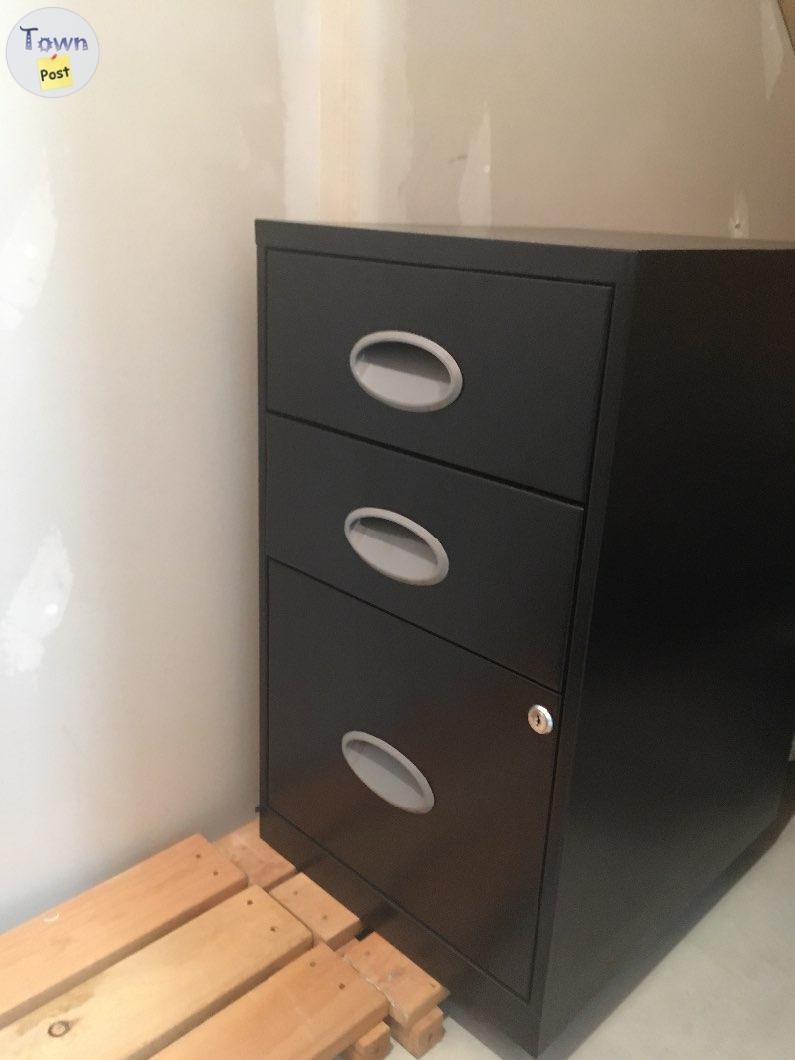 Black metal filing cabinet - 1 - 1032985-1713823962