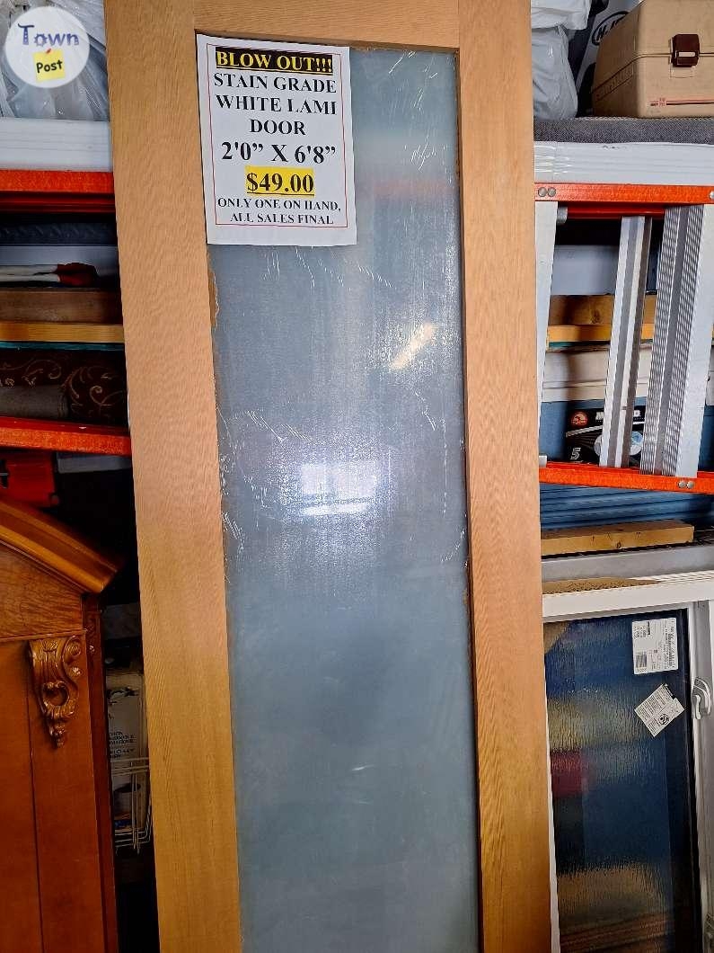 Stain Grade glass door 2' x 6' 8" - 1 - 1035298-1714432113