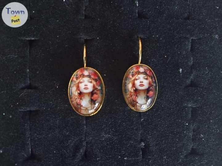 13 x 18 mm cameo cabochon earrings  - 13 - 1035982-1714614085_4