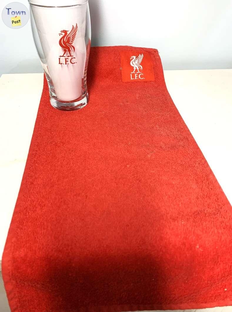 LIVERPOOL PREMIER LEAGUE SOCCER BEER GLASS & BAR TOWEL - 1 - 1039649-1715557362