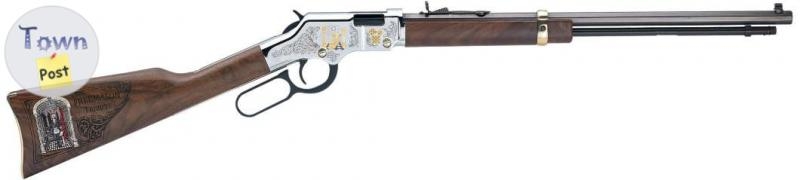 Brand new Henry H004MAS Golden Boy Freemasons Tribute Edition .22 LR Walnut 20" Blued Ambi Wood Stk Lever Action Rifle $1550 - 1 - 1056068-1719254416