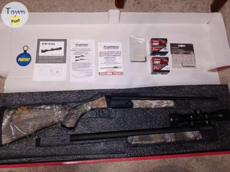 Traditions Crackshot XBR - Realtree Edge Camo Pattern .22/Archery Bolt Combo Platform Shooter. Allows You to Shoot Arrows Out of Your Crackshot Rifle with Exchangeable Barrels. Extras Included. - 1 - 1062915-1720921262