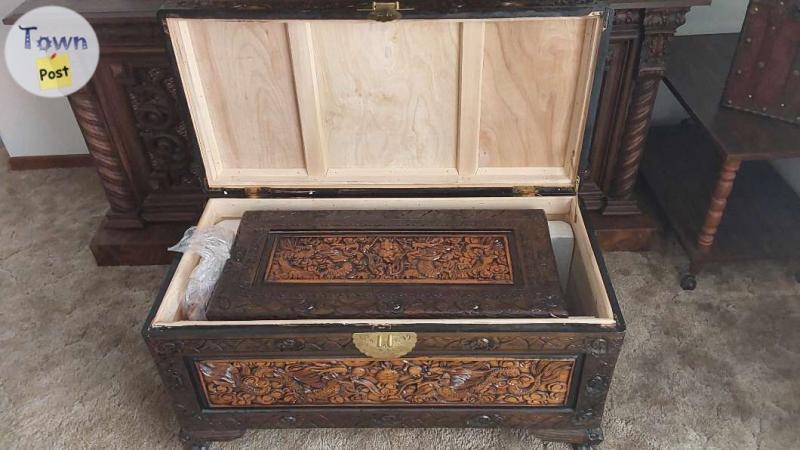 Two vintage ornate nesting wooden chests, never used! - 2 - 1065206-1721595001_0