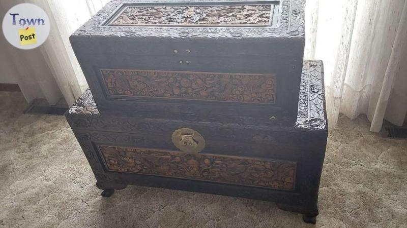 Two vintage ornate nesting wooden chests, never used! - 6 - 1065206-1721595001_4