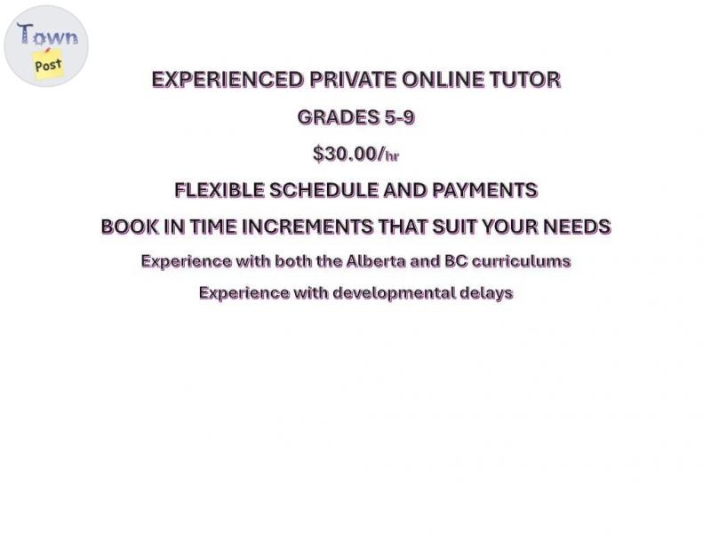 Online Private Tutoring grades 5-9 - 1 - 1069257-1722631618