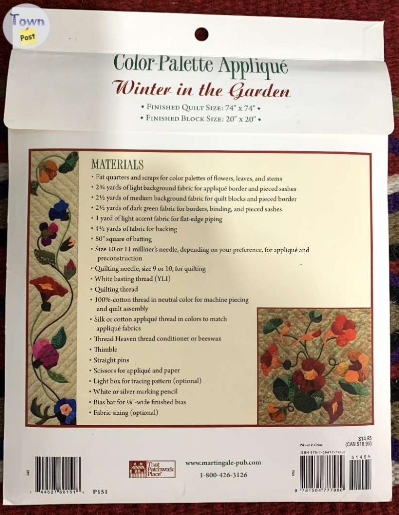 APPLIQUE QUILT PATTERN BY SHEILA WINTLE - 2 - 1070450-1722914689_0