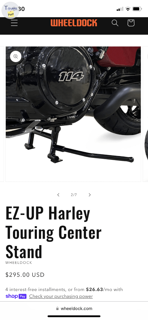 WheelDock EZ-UP Bike Mounted Center Stand for Harley Davidson Touring Bikes - 8 - 1070723-1722991941_0