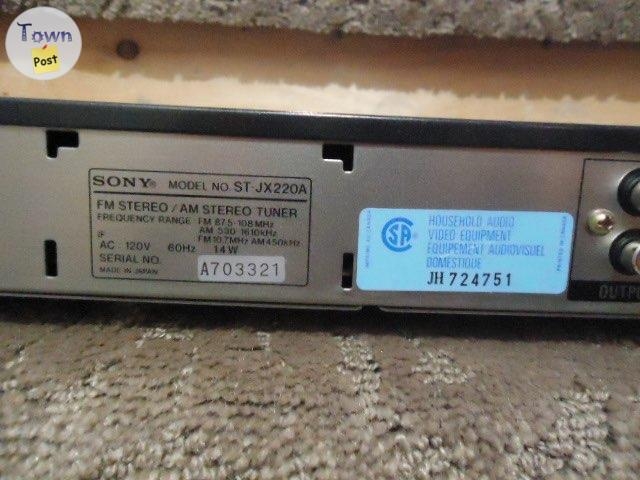 SONY AM/FM STEREO TUNER MODEL ST-JX220A - 4 - 1074012-1723689122_2