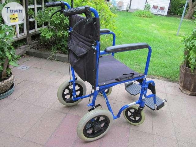 INVACARE BLUE "GREAT BIG WHEEL" TRANSPORT WHEELCHAIR FOR SALE - 4 - 1079713-1725298417_2