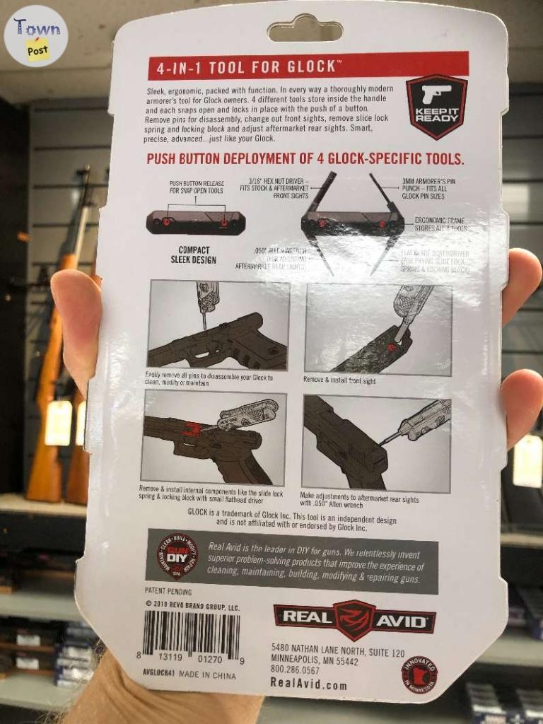 4 IN 1 TOLL FOR GLOCK (Push Button Armorer's Multi-Tool) STILL IN THE PACKAGE Regular: $29.95 NOW! $19.95 - 1 - 1080130-1725395490