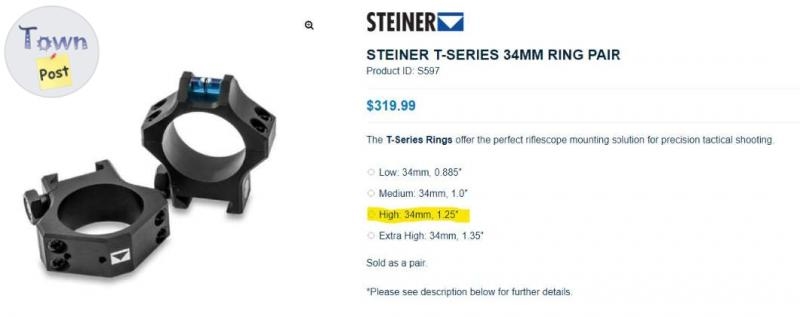 BRAND NEW - Steiner T-Series 30mm Rings  - 4 - 1080422-1725471260_2