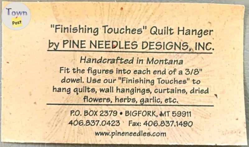 FINISHING TOUCHES QUILT HANGER by PINE NEEDLES DESIGNS, INC - " HUCKLE-BEARIES " - 3 - 1082358-1725942037_1