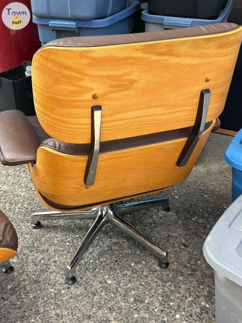 1975 mid century modern eams reclining leather chair  - 2 - 1082652-1726018802_0