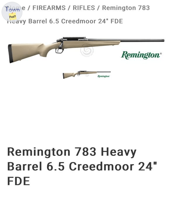 Urgent Sale Remington 783 Heavy Barrel 6.5 Creedmoor 24″ FDE - 1 - 1085495-1726766447