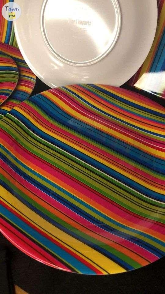 Pier 1 melamine summer striped plate collection 54 pieces of plates and platters see add for prices. - 4 - 1085833-1726867787_2