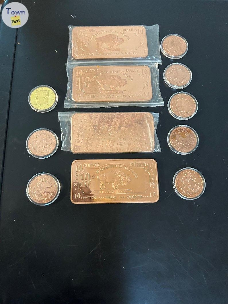 Copper collected coins and bars  - 1 - 1086112-1726951610