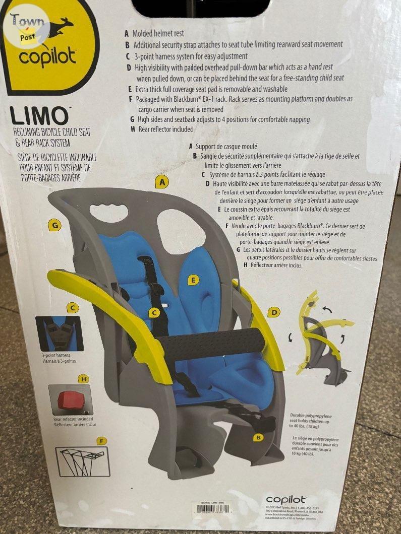 Copilot Limo Reclining Bicycle Back Seat & Rear Rack System For Sale - 9 - 1087031-1727220473_7