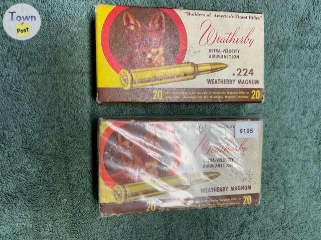 Weatherby 224 mag factory ammo, I will ship  - 1 - 1088316-1727543105