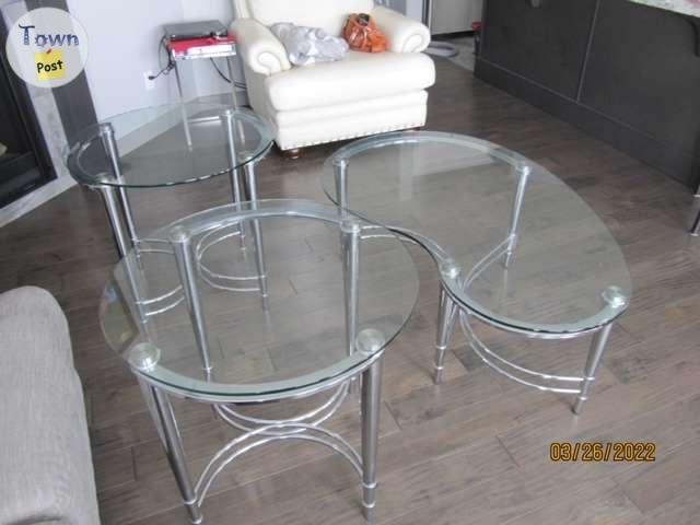 3 piece glass coffee tables - 1 - 1088801-1727658000