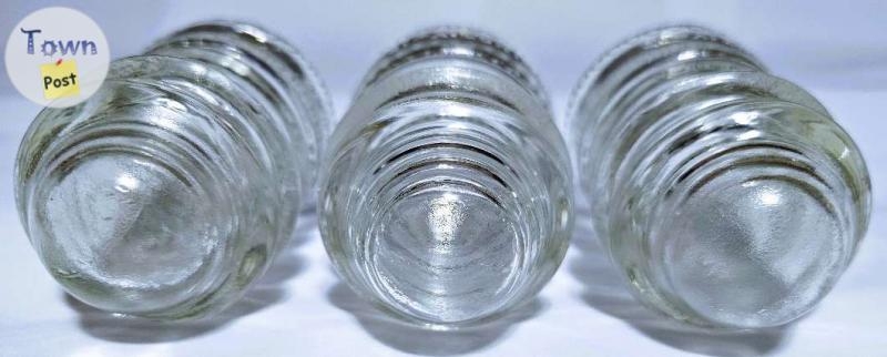 3 - LOT of HEMINGRAY TELEPHONE LINE INSULATORS - #12 CD113 CLEAR - DIFFERENT MFG. YEARS - 3 - 1096172-1729548690_1