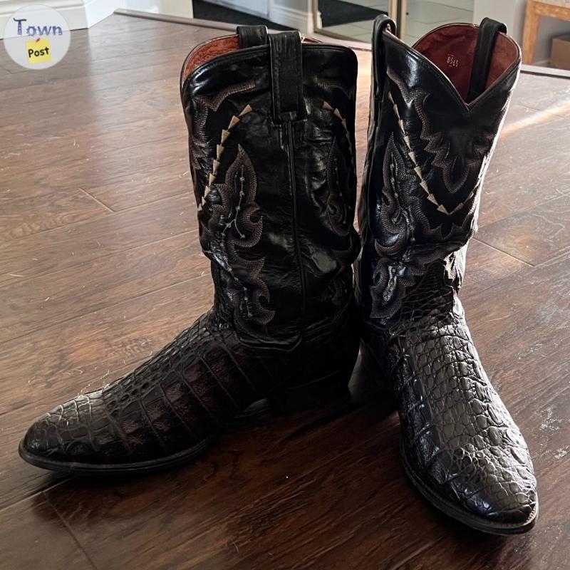 Dan Post Genuine Caiman Alligator Leather Western Boot Size 12 - 1 - 1096430-1729625293