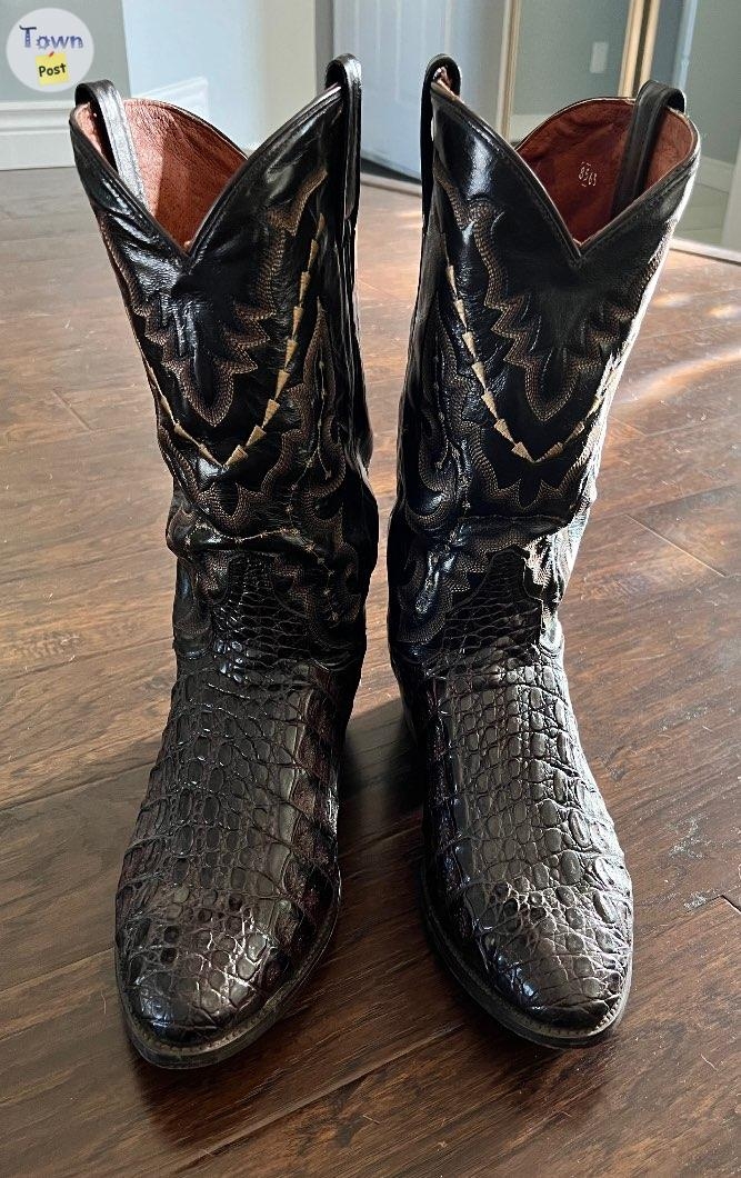 Dan Post Genuine Caiman Alligator Leather Western Boot Size 12 - 2 - 1096430-1729625293_0