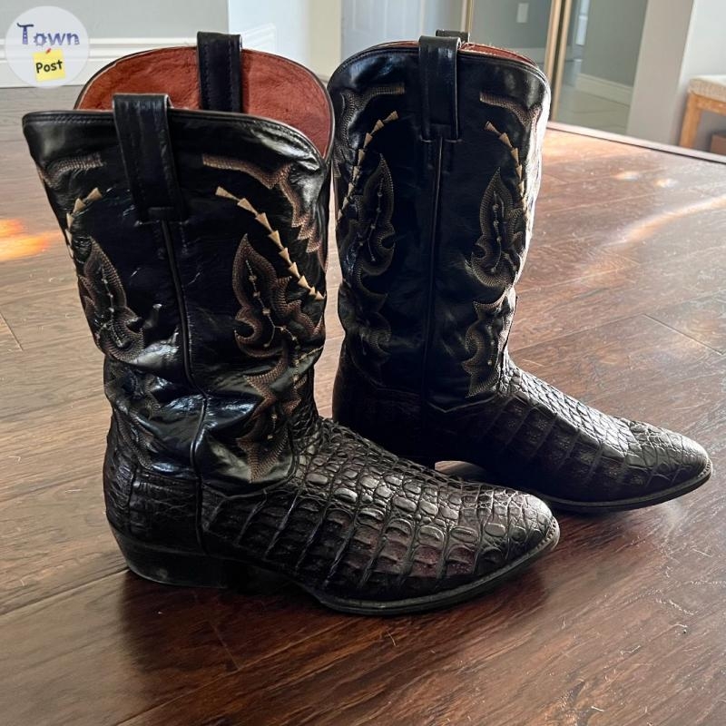 Dan Post Genuine Caiman Alligator Leather Western Boot Size 12 - 3 - 1096430-1729625293_1